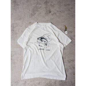Vintage 80s Chelsey Lake Fish Single Stitch T